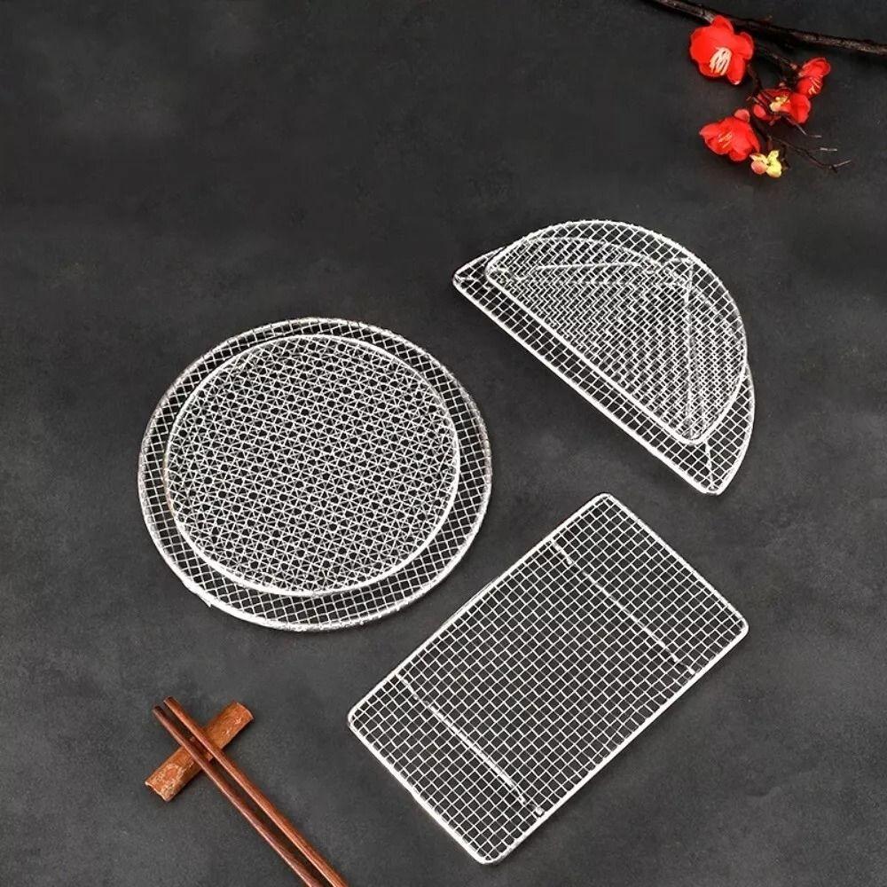 Полукруглая/Круглая Сушильная Сетка Сетка для Барбекю из Нержавеющей Стали Новая Сетка для Жарения Темпуры
