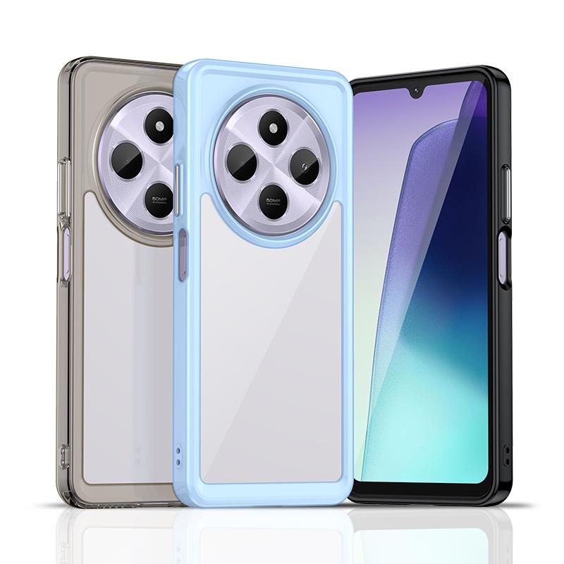 Для Xiaomi POCO C75 чехол прозрачный ПК роскошный ТПУ силиконовый чехол POCO C75 чехол ТПУ защитный чехол для телефона POCO C75 чехол