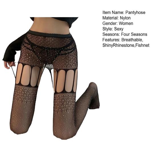 Клубные колготки в сеточку, кружевные готские темные искушения, перспектива с открытой промежностью, клубные чулки для вечеринок
