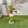 Fish Tank Ornament Cute Football Goalkeeper Frog Figurine, Sports Theme Resin Statue, Funny Realistic Statue Novelty Desktop for Home Office,