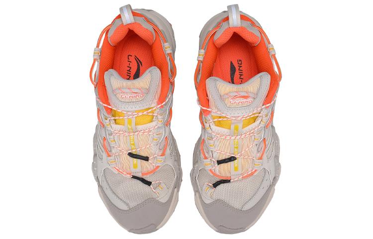 Li Ning X Claw Котячья лапа Амортизация Нескользящие Низкие Спортивные Повседневные Туфли Женские Серый Оранжевый AGLQ014-3