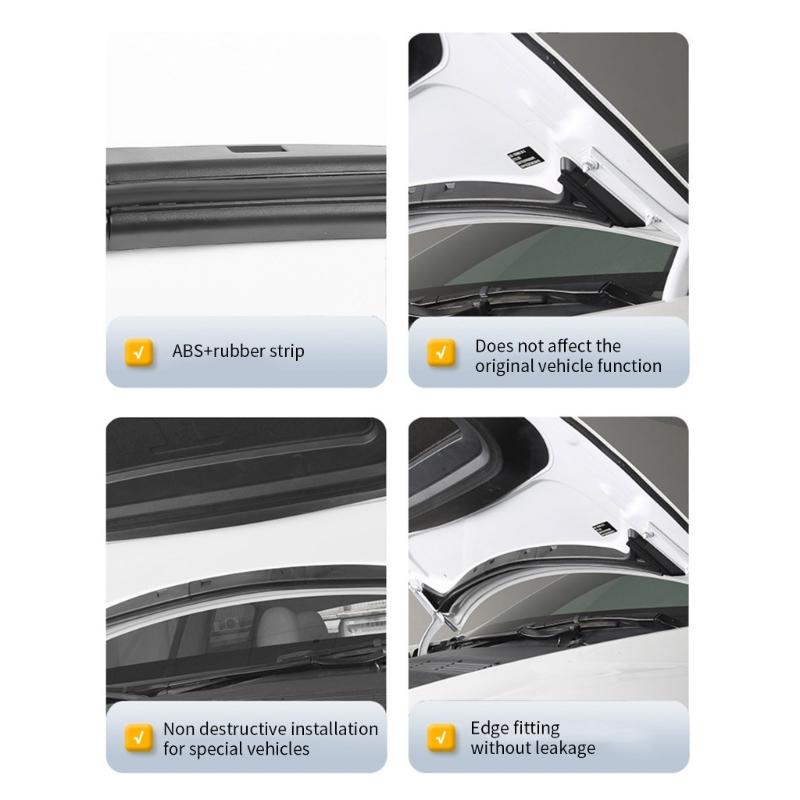 Front Trunk Hood Rubber Seal Water Retaining Strip Vent Protector Guard for 3/Y