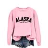 Womens Oversized Crewneck Long Sleeve Sweatshirt Casual Streetwear Printed Cotton Hoodie-Free Size S-XXL