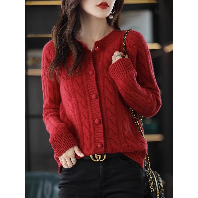 Women S Twisted Knitted Cardigan Loose Short Autumn New Arrival