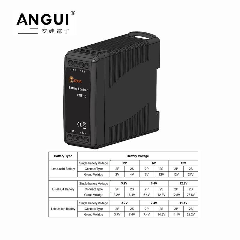 ANGUI KBX102S PNE PLC12V 24V Выравниватель аккумуляторов Монитор аккумуляторов Активный балансир Дисплей напряжения Свинцово-кислотные Li-ion Подключение последовательно