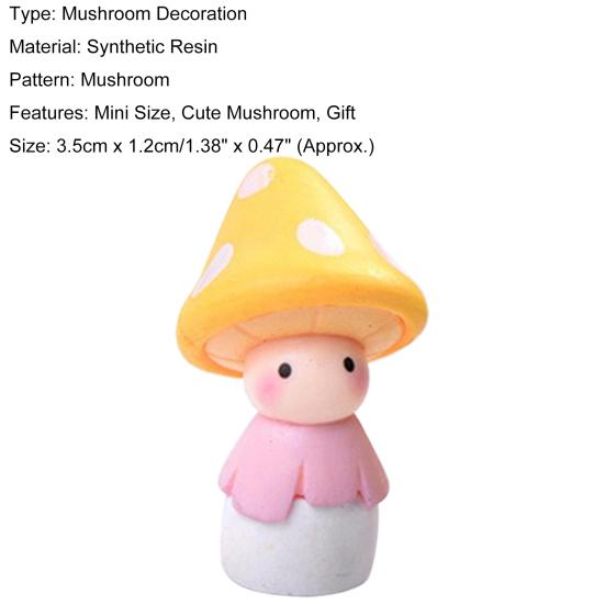 Фигурка гриба, милая домашняя фигурка гриба из смолы ручной работы для сада
