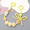 Beaded Phone Lanyard Plush Hairball Beads Phone Chain Creative Cell Phone Strap  Phone Accessories