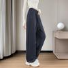 Women's Spliced Drawstring High-Waist Casual Pants