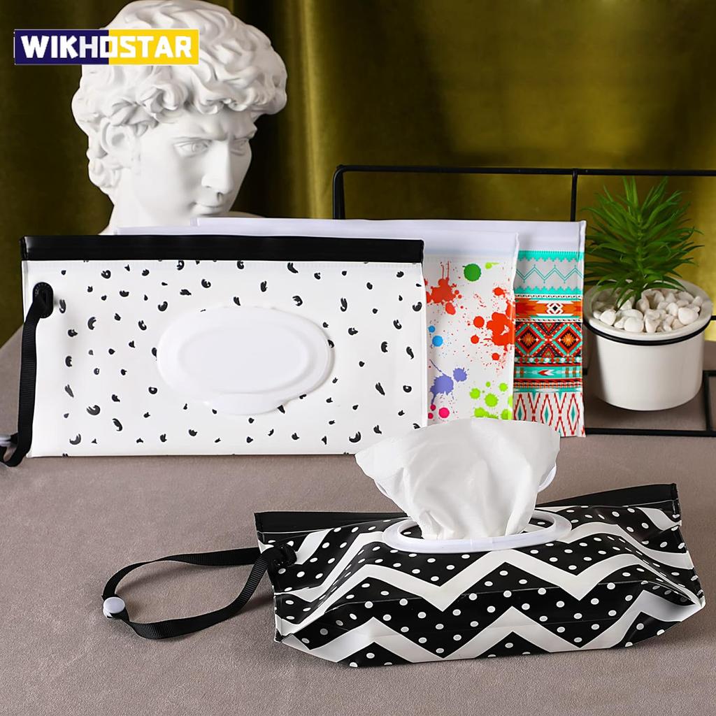 3pcs Baby Wipe Storage Bag Tissue Holder Wet Wipes Storage Bag Facial Tissue Pouch for Travel Mask Bags Tissue Bag Oganizer