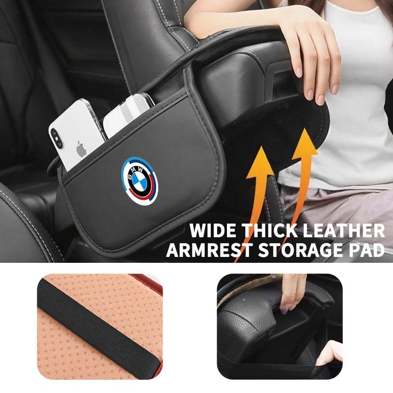 Leather Car Seat Center Console Armrest Mat Storage Bag For BMW X1 X3 E39 E46 E30 E36 E87 E60 E90 F26 G02 E70 F15 E53 G05 E71 CGLWZ1