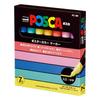Uni Mitsubishi Pencil Posca Средний Круглый 7 Шт PC5M7C Водобазовые Ручки, Наконечник, Кончик, Цвета,