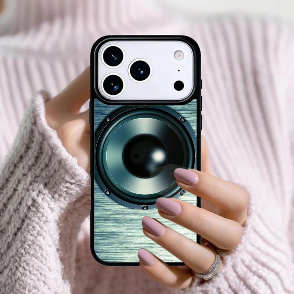 Массивные Музыкальные Динамики Чехол для Телефона Для Apple iPhone 17 Air 16E 15 14 Plus 13 12 11 Pro Max Mini Funda Чехол