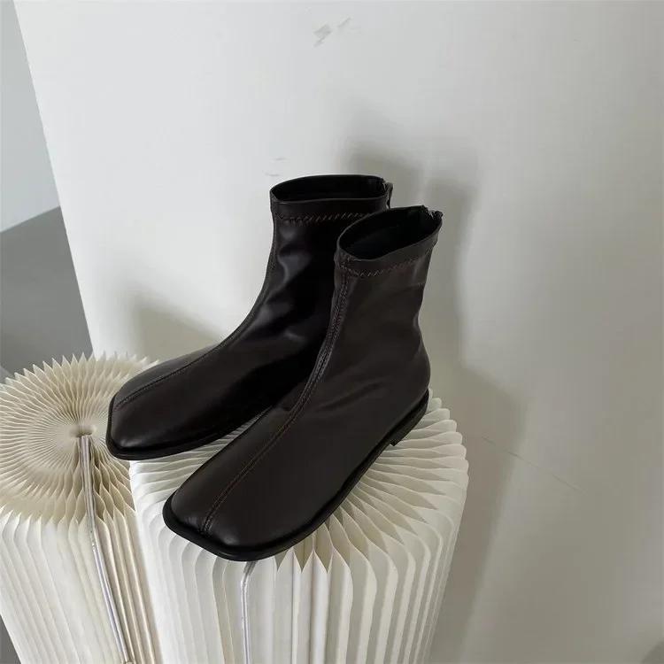 Woman Elastic Boots Fashion Ladies Thick Bottom Ankle Luxury Designer Female Boots Nre Autumn Winter Women's Chelsea Boots 2024