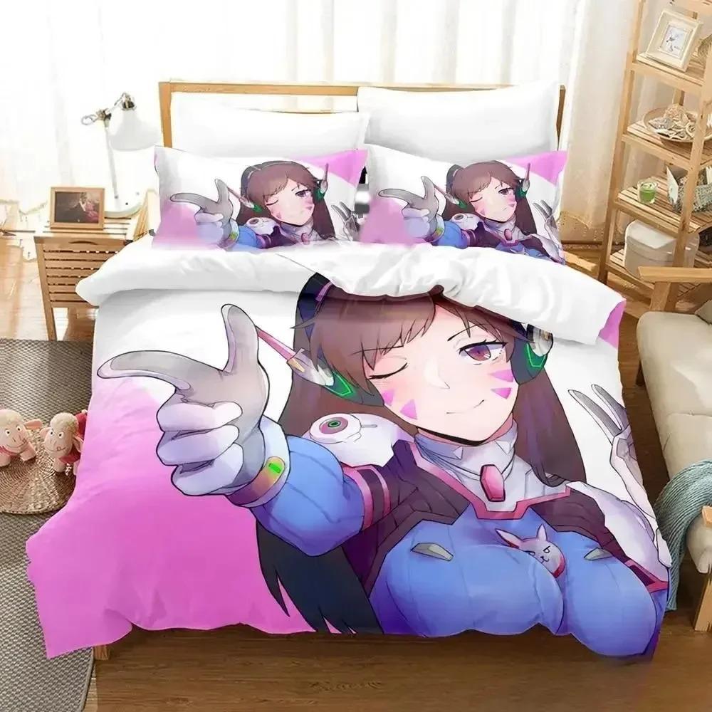 Новый Аниме D.va Overwatch Комплект Постельного Белья Для Спальни Мягкие Современные Покрывала Удобные Детские Подростковые Мягкое Пододеяльник Удобный Чехол для Одеяла И