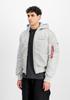 Зимняя куртка Alpha Industries MA-1 ZH Back Print (128113) Zip Hood Back Print Bomber Jacket (128113) пастельно-серый