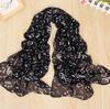 Ladies 50x160CM Scarves Musical Note Print Chiffon Neck Scarf Shawl Soft Scarves High Quality Fabulous Elastic Party Gift