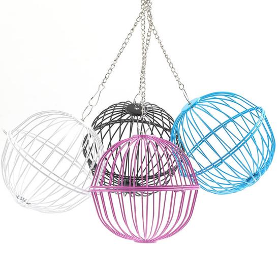 Подвесная кормушка для кур, хомяков, кроликов, мяч для лакомства, овощная гирлянда, держатель для фруктов и птицы с регулируемой высотой, цепь из нержавеющей стали, простая сборка