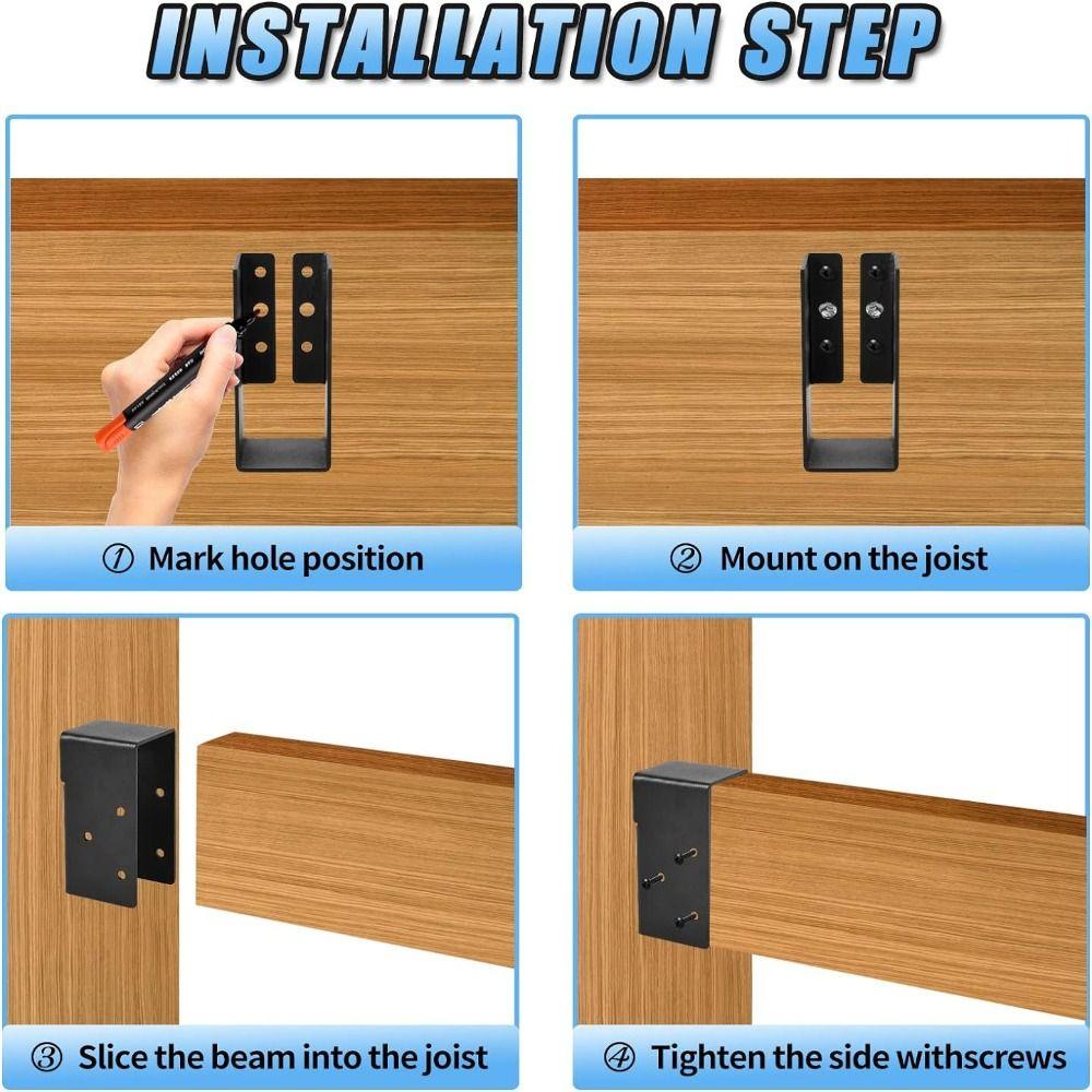 Steel Joist Hanger Heavy Duty Beam Support Bracket Handrail Connectors  Deck Construction