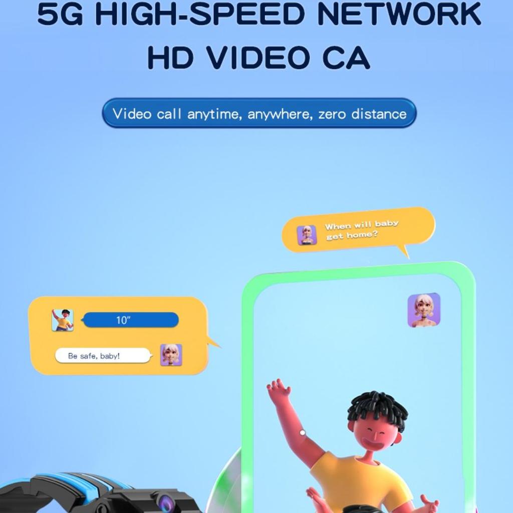 Rainbuvvy GS35 Четырехъядерный процессор 1,83 дюйма Экран 1 ГБ + 8 ГБ LTE 4G 2 МП Двойная задняя камера ОС Android Смарт-часы Антенна Сенсорная панель WIFI Смарт-часы