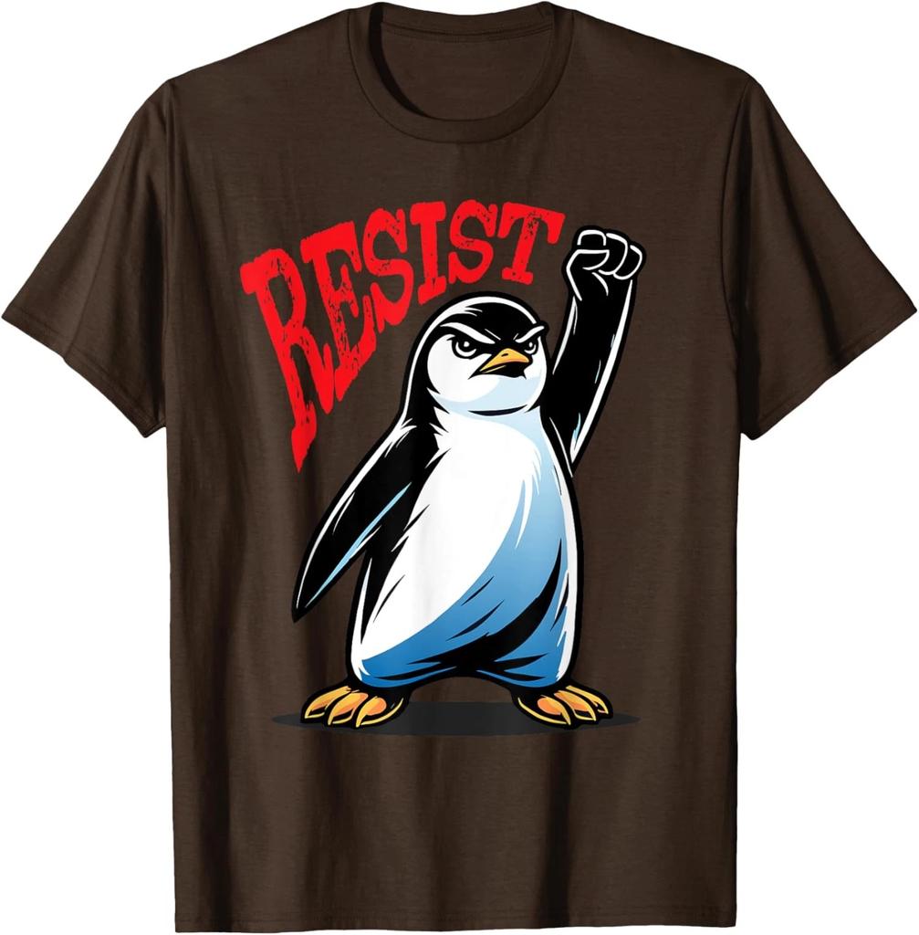 Activism America Design Animal Resist Penguin Unisex T-Shirt