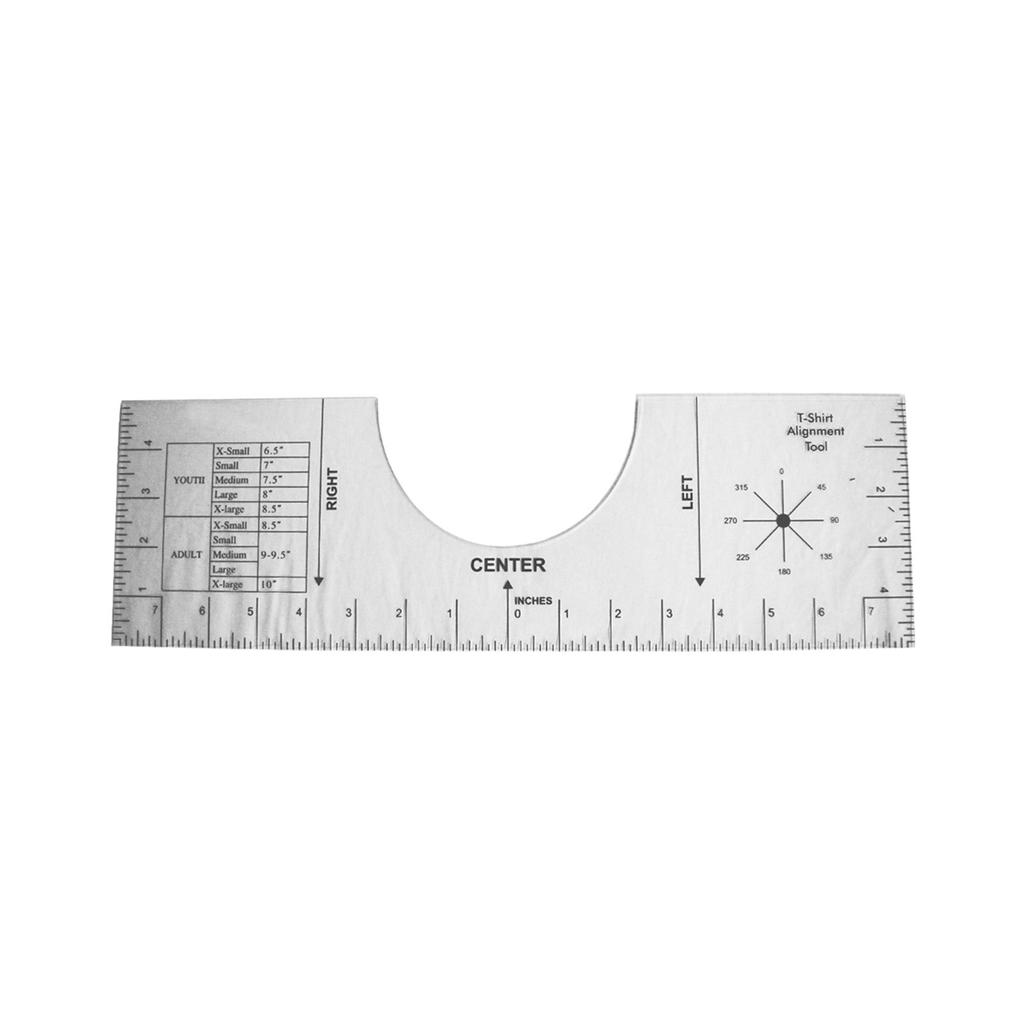 T-Shirt Alignment Ruler Craft Ruler Acrylic T-Shirt Measuring Tool Transparent for Making Fashion Center Design 16*5in