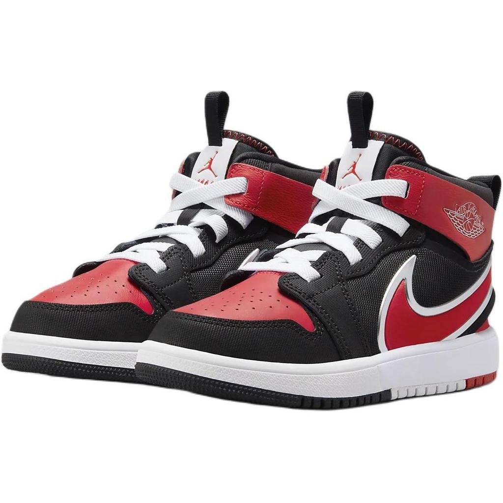 Jordan Детские кроссовки Air Jordan 1 Mid RM EasyOn Черно-бело-красные FQ1282-006