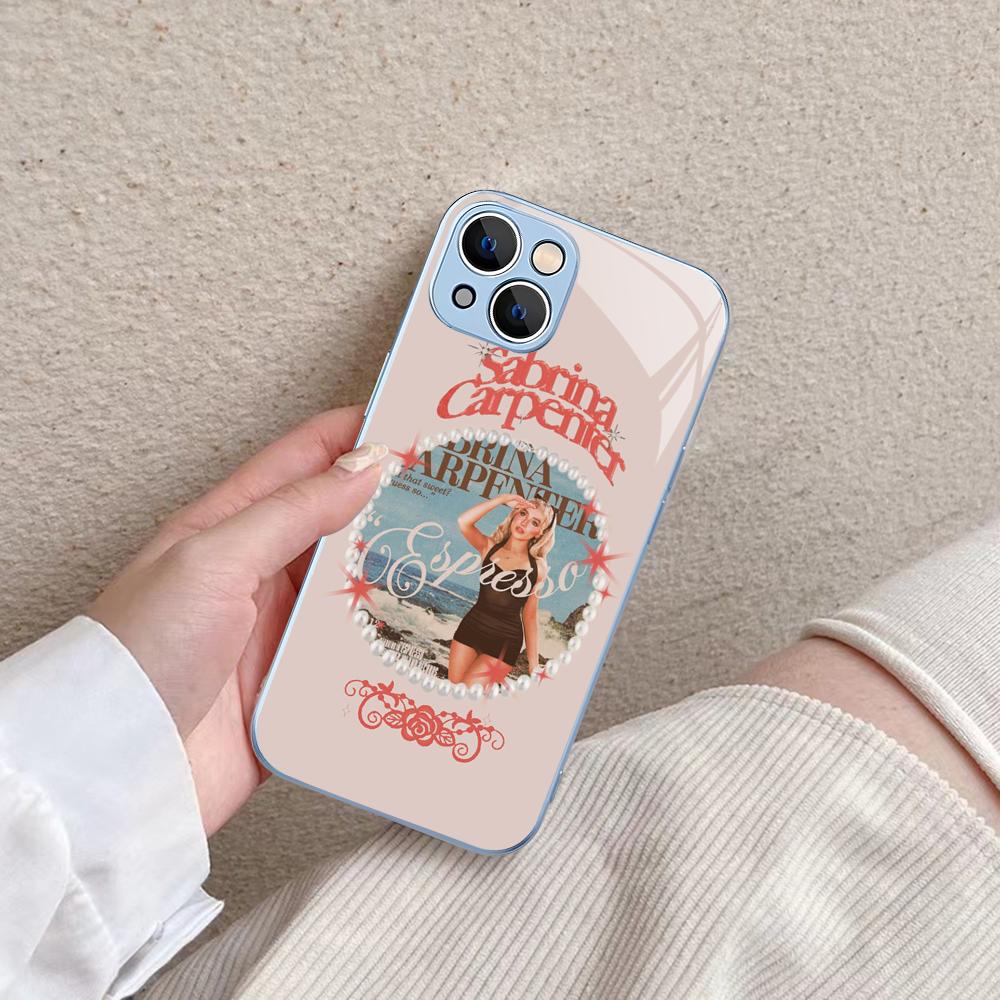 Singer S-Sabrina C-Carpenter Phone Case For IPhone 14 13 12 Mini 11 Pro XS Max X XR 14 Plus Tempered Glass Cover