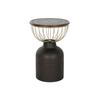Table D'appoint - Sapin Et Métal - 43,5 Cm - Couleur NOIR