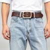 Men's Genuine Leather Belt with Copper Buckle, Thick and Durable, Versatile for Denim, Trendy Cowhide Design