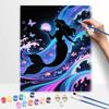Disney Mermaid Ocean Fantasy Painting by Numbers Hand Filled Drawing Art Kit Home Decor
