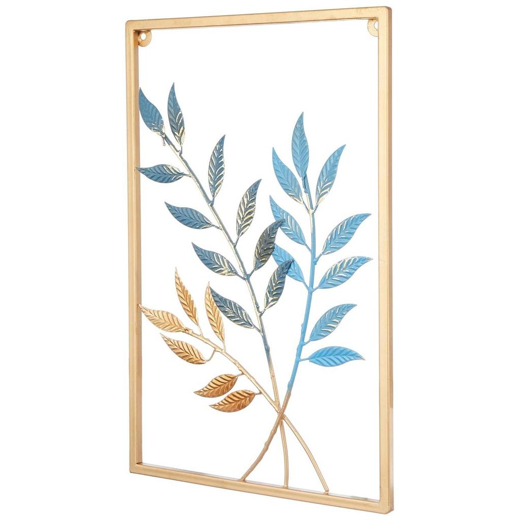 Metal Leaf Wall Hanging Decor | Nature-Inspired Leaf Design | Easy Installation (Set of 3 | Gold)