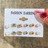 Fashion 18 Pairs Of Lady Earrings Boho Snake Butterfly Mushroom Lock Zircon Pearl Love Earring Sets for Women 2024 Jewelry Gifts