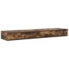 Storage Bed Frame Smoked Oak 135 cm Wood Based Material