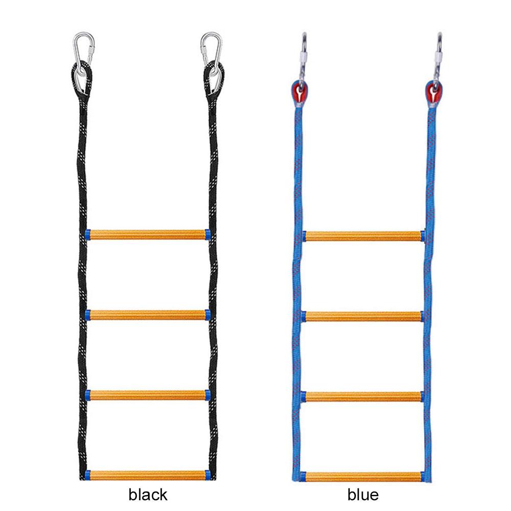 4 Step Boat Rope Ladder Folding Marine Rope Ladder Heavy Duty Climbing Rope Portable Rope Boarding Ladder