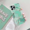 Coque - Turquoise - pour iPhone 12 - Motif Marbre - Antichoc - Souple