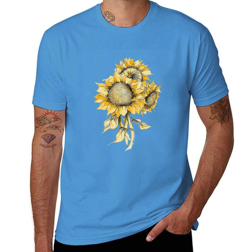 Yellow Sunflowers TShirt cute tops blanks designer t shirt men