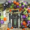 Halloween Balloon Arch Kit Black Orange Purple Green Latex Balloons