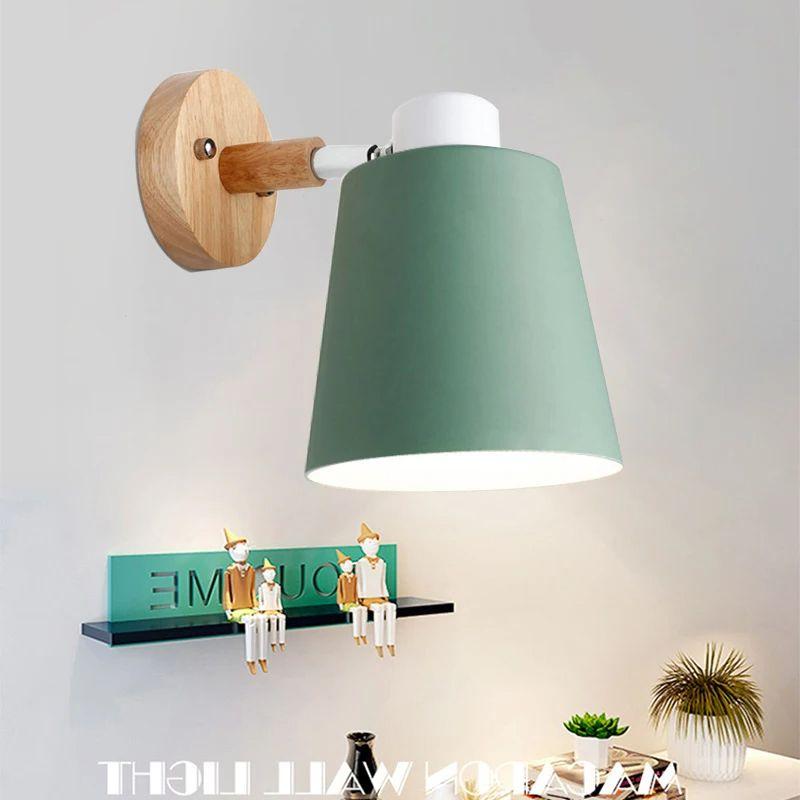 Настенный светильник Macaron Simple Iron Decor Настенные бра для спальни, прикроватной тумбочки, кабинета, прихожей, прохода, скандинавского дома, декоративные светильники для помещений