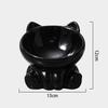 Cute Ceramic Cat Bowl with High Feet Dog Water Bowl Pet Supplies Cervical Spine Protection Diagonal Design Pet Accessories