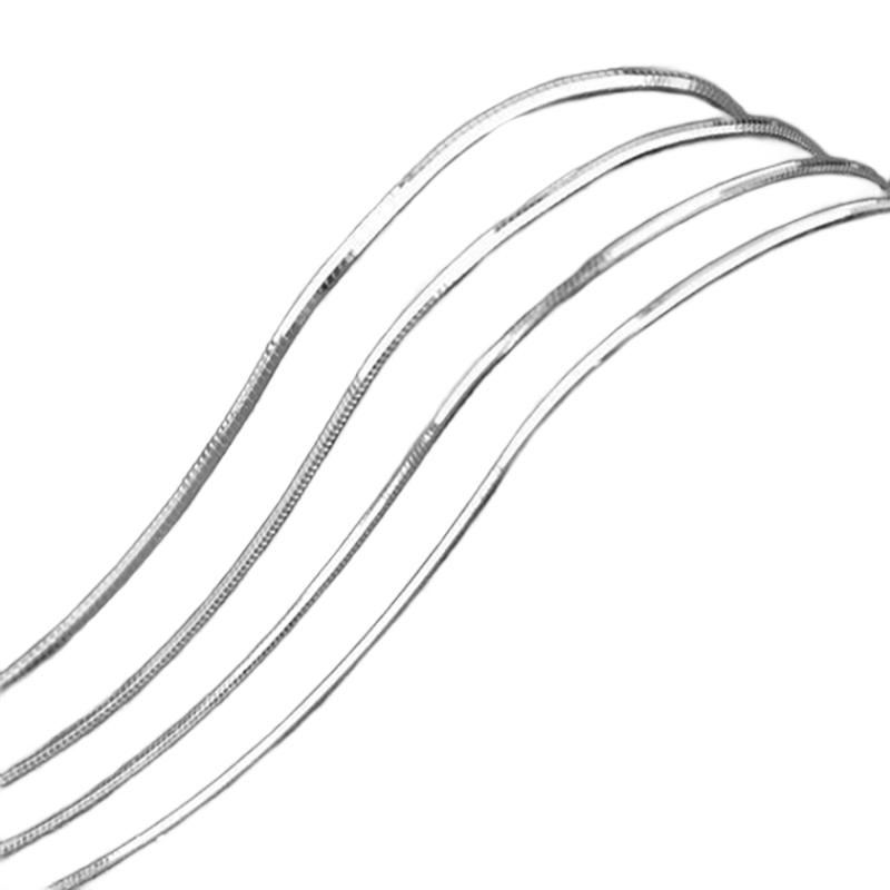 Silverbene Classic 925 Sterling Silver 8 Sided Snake Chains Necklace