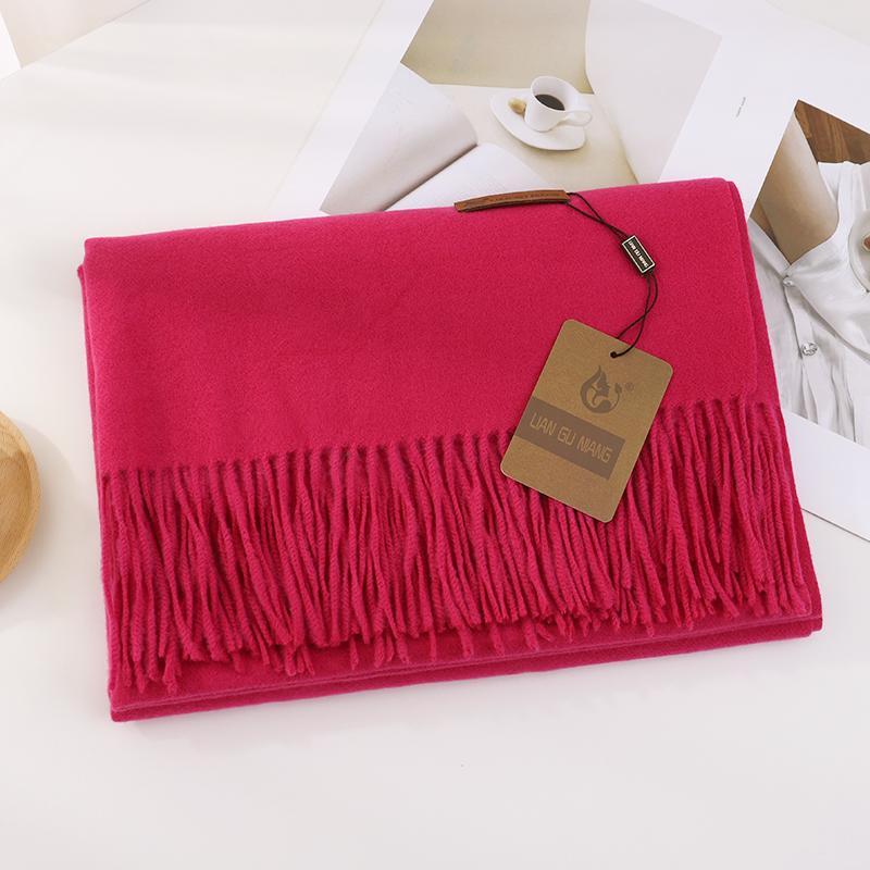 Winter Scarf For Women Long Warm Cashmere Scarves Hijab Solid Lady Shawl Wrap Female Pashmina Bandana Head Scarfs Echarpe