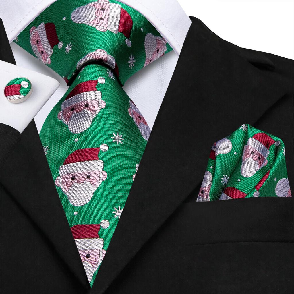 Hi-Tie Dark Gold Plaid Jacquard Mens Silk Tie Classic Necktie Cufflink Hanky Set