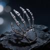 Eco Friendly Gothic Pins Hand Shape Skull Hand Breastpin Metal Clip Halloween Badge  Daily Outfits