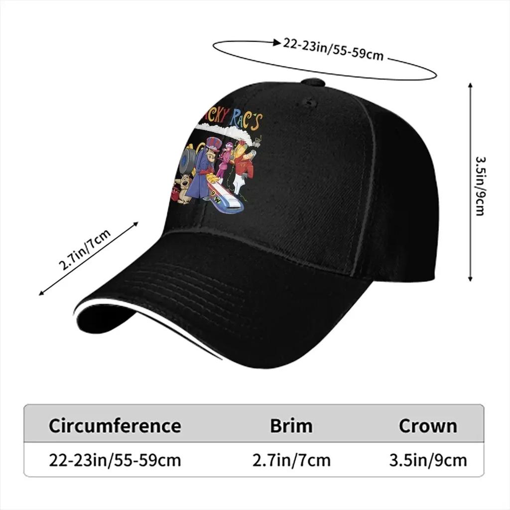 Vintage Cartoon Baseball Caps Peaked Cap Wacky Races Sun Shade Hats for Unisex Women