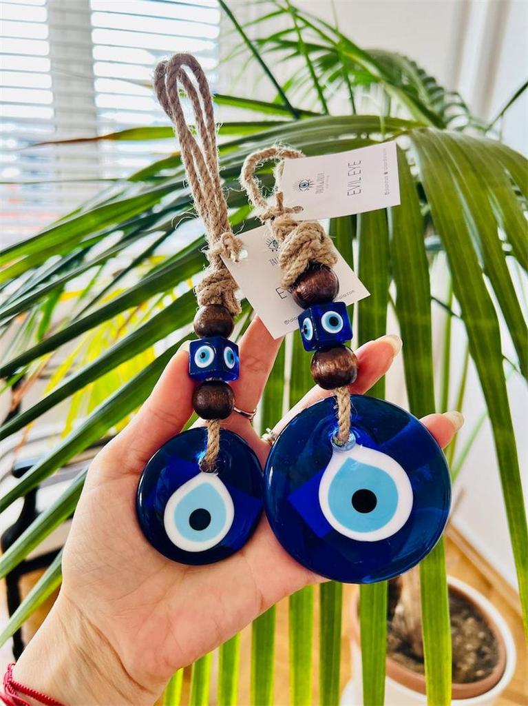 Turkish Blue Evil Eye Pendant Glass Charm Ornament