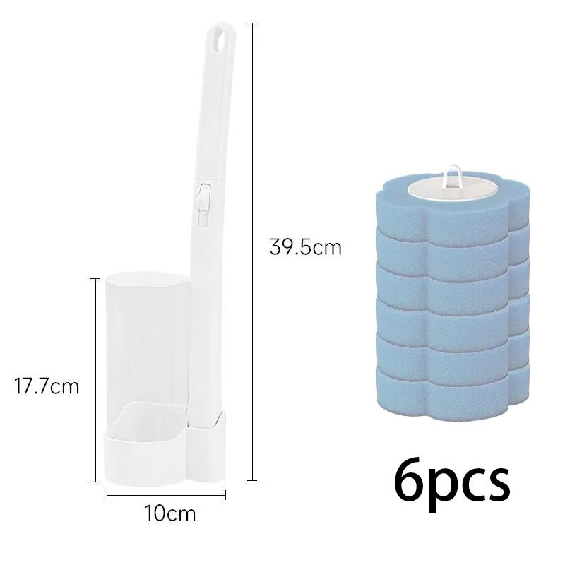 Disposable Toilet Brush Comes with Cleaning Ingredients for 360 ° Cleaning Without Blind Spots in the Bathroom