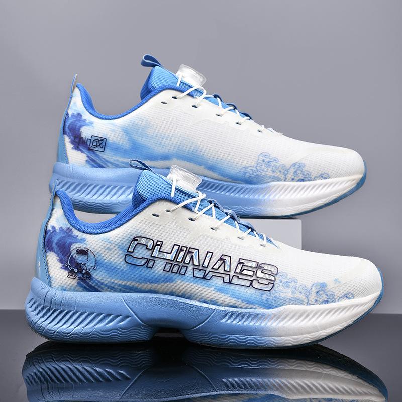 Летние новые дышащие сетчатые модные спортивные туфли для родителей и детей с вращающейся пряжкой, мужские туфли, амортизирующие повседневные кроссовки для бега, мужская прямая трансляция