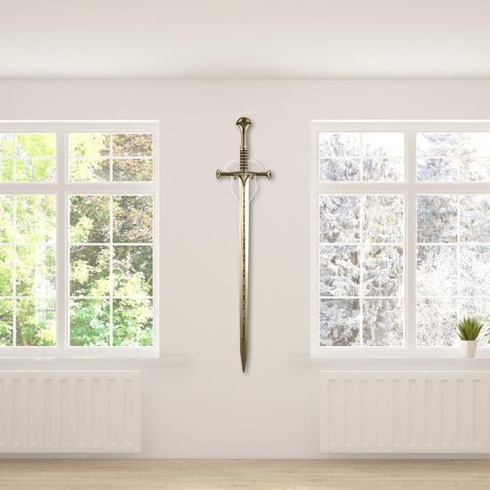 Wall Mount Medieval Swords Holder High Durability Strong Load-bearing Easy Installation Swords Display Stand