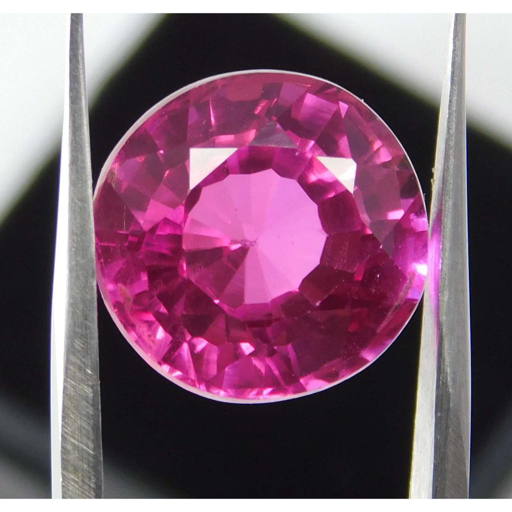 Natural Round Cut 9.85 Ct Loose Gemstone Pink Ruby Ring Making Gem