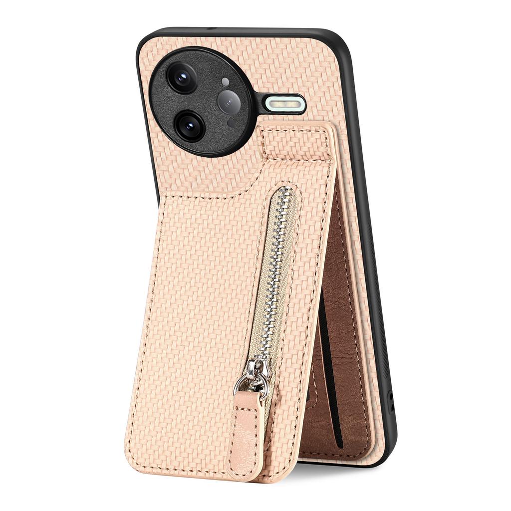 For Xiaomi Poco F7 Ultra 5G/Xiaomi Redmi K80 Pro 5G Case Leather Phone Back Cover with Zipper Card Holder Kickstand